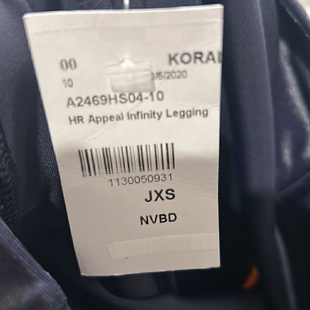 NWT Koral Navy/Black/gold Appeal Infinity Leggings, Size XS - Picture 8 of 9